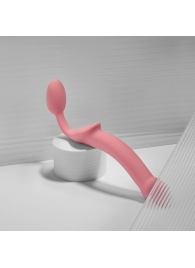 Розовый безремневой страпон Strap-on-me Semi-Realistic Bendable Strap-On size XL - Strap-on-me - купить с доставкой в Абакане