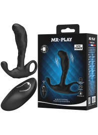 Черный изогнутый массажёр простаты с вибрацией и пультом ДУ - Baile - в Абакане купить с доставкой