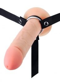 Мужской полый страпон на регулируемых ремешках - 22 см. - Sex Expert - купить с доставкой в Абакане