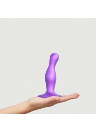 Фиолетовая насадка Strap-On-Me Dildo Plug Curvy size S - Strap-on-me - купить с доставкой в Абакане