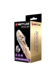 Прозрачная насадка на пенис Booker - 8 см. - Baile - в Абакане купить с доставкой