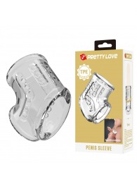 Прозрачная насадка на пенис и мошонку - Baile - в Абакане купить с доставкой