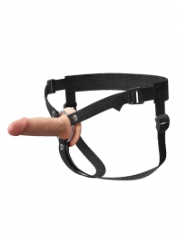 Телесный пустотелый фаллопротез 5’’ Hollow Silicone Strap-On - 14 см. - Pipedream - купить с доставкой в Абакане