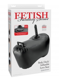 Черное надувное кресло с платформой для фиксации дилдо Body Dock Inflatable Love Seat - Pipedream - купить с доставкой в Абакане