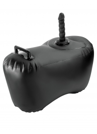 Черное надувное кресло с платформой для фиксации дилдо Body Dock Inflatable Love Seat - Pipedream - купить с доставкой в Абакане
