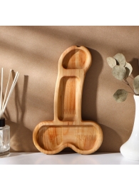 Деревянное блюдо для подачи в форме члена (25 х 16,5 х 1,7 см) - Сима-Ленд - купить с доставкой в Абакане