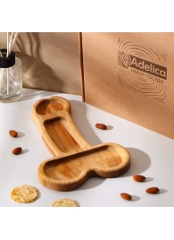 Деревянное блюдо для подачи в форме члена (25 х 16,5 х 1,7 см) - Сима-Ленд - купить с доставкой в Абакане