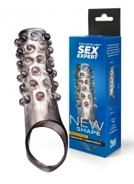 Дымчатая насадка на пенис с выпуклостями - 11 см. - Sex Expert - в Абакане купить с доставкой