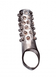 Дымчатая насадка на пенис с выпуклостями - 11 см. - Sex Expert - в Абакане купить с доставкой