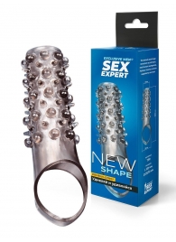 Дымчатая насадка на пенис с шипами и выпуклостями - 12 см. - Sex Expert - в Абакане купить с доставкой