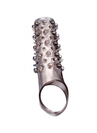 Дымчатая насадка на пенис с шипами и выпуклостями - 12 см. - Sex Expert - в Абакане купить с доставкой