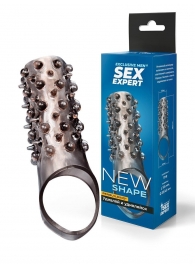Дымчатая насадка на пенис с шипами и выпуклостями - 12,5 см. - Sex Expert - в Абакане купить с доставкой