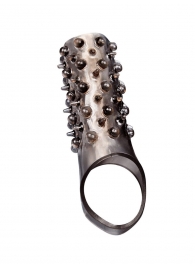 Дымчатая насадка на пенис с шипами и выпуклостями - 12,5 см. - Sex Expert - в Абакане купить с доставкой