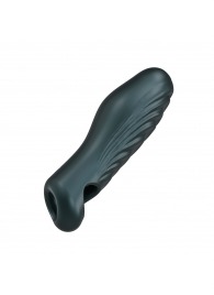 Серая силиконовая насадка на пенис с подхватом Manwan Ryzer - Manwan - в Абакане купить с доставкой