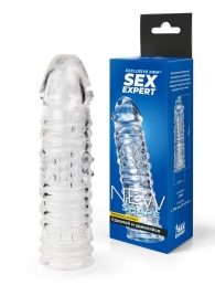 Прозрачная закрытая насадка на пенис - 17 см. - Sex Expert - в Абакане купить с доставкой