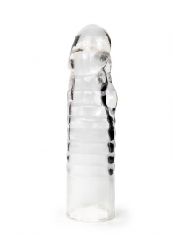 Прозрачная закрытая насадка на член - 15 см. - Sex Expert - в Абакане купить с доставкой