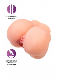 Реалистичный мастурбатор в форме попки с 2 любовными входами - No Name - в Абакане купить с доставкой