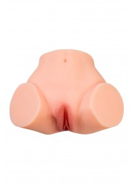 Телесный реалистичный мастурбатор-полуторс с 2 любовными входами - No Name - в Абакане купить с доставкой