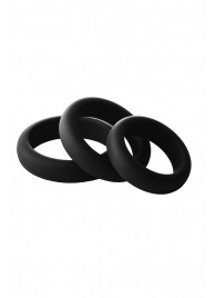 Набор из 3 черных эрекционных колец Smooth Silicone Cockring Pack - Dream Toys - в Абакане купить с доставкой