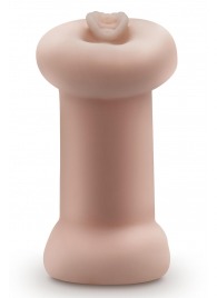 Телесный люминесцентный двусторонний мастурбатор Tasha - Blush Novelties - в Абакане купить с доставкой