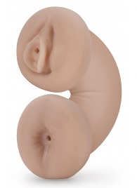 Телесный люминесцентный двусторонний мастурбатор Tasha - Blush Novelties - в Абакане купить с доставкой