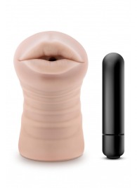 Телесный мастурбатор-ротик Nicole Vibrating Masturbator - Blush Novelties - в Абакане купить с доставкой