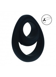 Черное эрекционное кольцо Double Ergo Silicone Cockring - Shots Media BV - в Абакане купить с доставкой