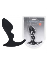 Черная анальная пробка для массажа простаты Double Ripple Silicone Prostate Massager - Shots Media BV - в Абакане купить с доставкой