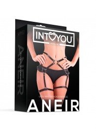 Черные стрепы на бёдра Aneir - Intoyou - купить с доставкой в Абакане