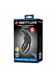 Черное перезаряжаемое виброкольцо Goodwin - Baile - в Абакане купить с доставкой