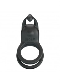 Черное перезаряжаемое виброкольцо Goodwin - Baile - в Абакане купить с доставкой