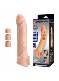Телесный фаллоудлинитель с подхватом мошонки Silas - 26 см. - Baile - в Абакане купить с доставкой