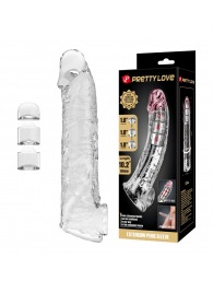 Прозрачный фаллоудлинитель с подхватом мошонки Silas - 26 см. - Baile - в Абакане купить с доставкой