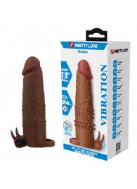 Коричневая насадка на пенис Quillon - 20 см. - Baile - в Абакане купить с доставкой