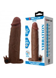 Коричневая насадка на пенис Xerxes - 22 см. - Baile - в Абакане купить с доставкой