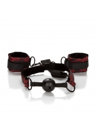Кляп с наручниками Breathable Ball Gag With Cuffs - California Exotic Novelties - купить с доставкой в Абакане