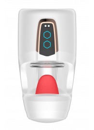 Белый мастурбатор с язычком и возвратно-поступательными движениями - Secwell - в Абакане купить с доставкой