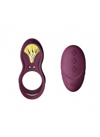 Фиолетовое эрекционное виброкольцо Bayek с пультом ДУ - Zalo - в Абакане купить с доставкой