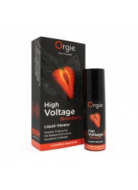 Жидкий вибратор Orgie High Voltage Strawberry - 15 мл. - ORGIE - купить с доставкой в Абакане