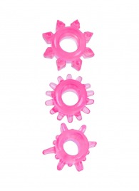 Комплект из трех розовых эрекционных колец - Erowoman-Eroman - в Абакане купить с доставкой