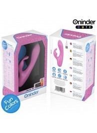 Розовый мини-вибратор типа ’’кролик’’ с управлением через приложение - 14,5 см. - Oninder