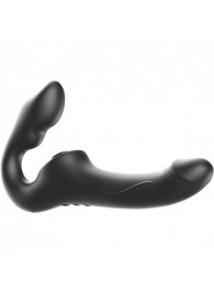 Черный безремневой страпон с 3 моторами - Ibiza - купить с доставкой в Абакане