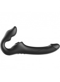 Черный безремневой страпон с 3 моторами - Ibiza - купить с доставкой в Абакане