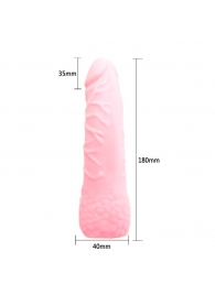 Удлиняющая насадка на пенис с расширением в основании - 18 см. - Baile - в Абакане купить с доставкой