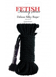 Черная веревка для фиксации Deluxe Silky Rope - 9,75 м. - Pipedream - купить с доставкой в Абакане