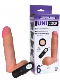 Фаллическая насадка Харнесс UNICOCK 6  с вибрацией - 18 см. - LOVETOY (А-Полимер) - купить с доставкой в Абакане