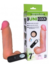 Фаллическая насадка Харнесс UNICOCK 7  с вибрацией - 19 см. - LOVETOY (А-Полимер) - купить с доставкой в Абакане