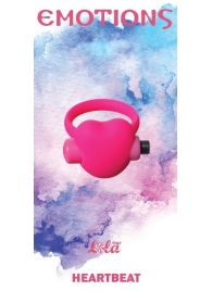 Розовое эрекционное виброколечко Emotions Heartbeat - Lola Games - в Абакане купить с доставкой