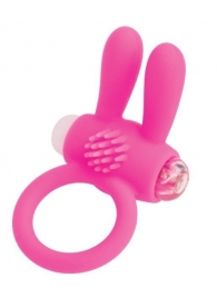 Розовое эрекционное виброкольцо A-toys с ушками - A-toys - в Абакане купить с доставкой