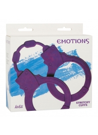 Фиолетовые силиконовые наручники Stretchy Cuffs Purple - Lola Games - купить с доставкой в Абакане